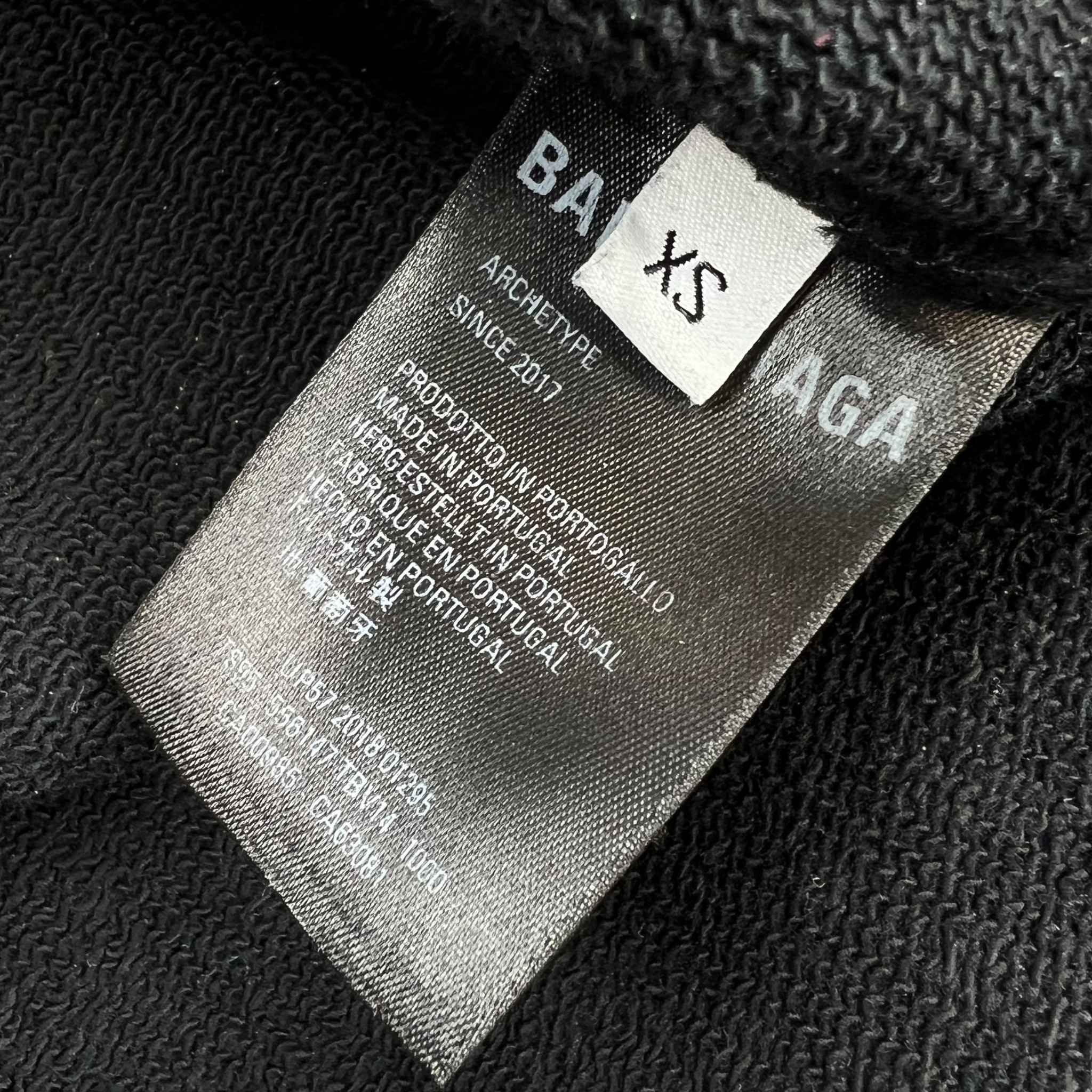 Balenciaga Campaign Logo Black Sweatshirt - Oliver's Archive