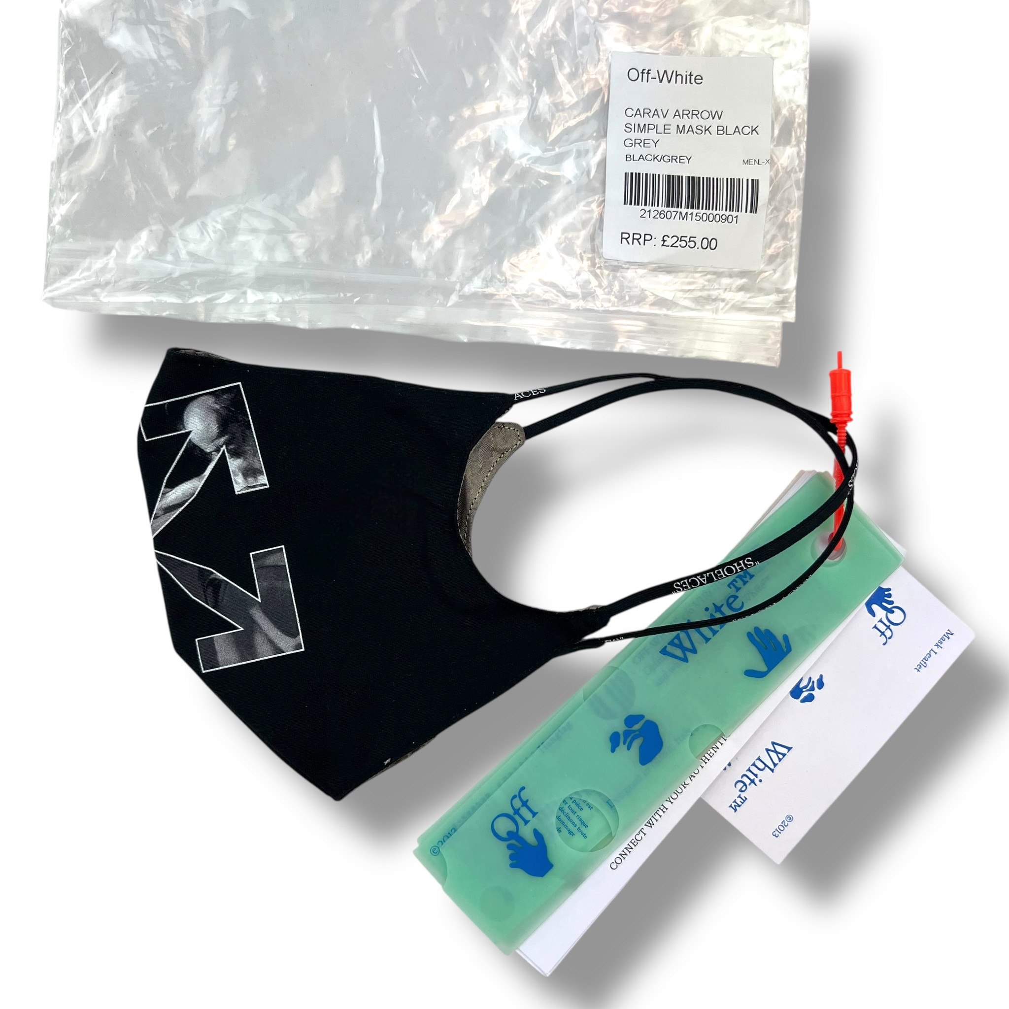 OFF-WHITE 黒い矢印ロゴマスク Off-White Caravaggio Arrows Face Mask - Oliver's Archive