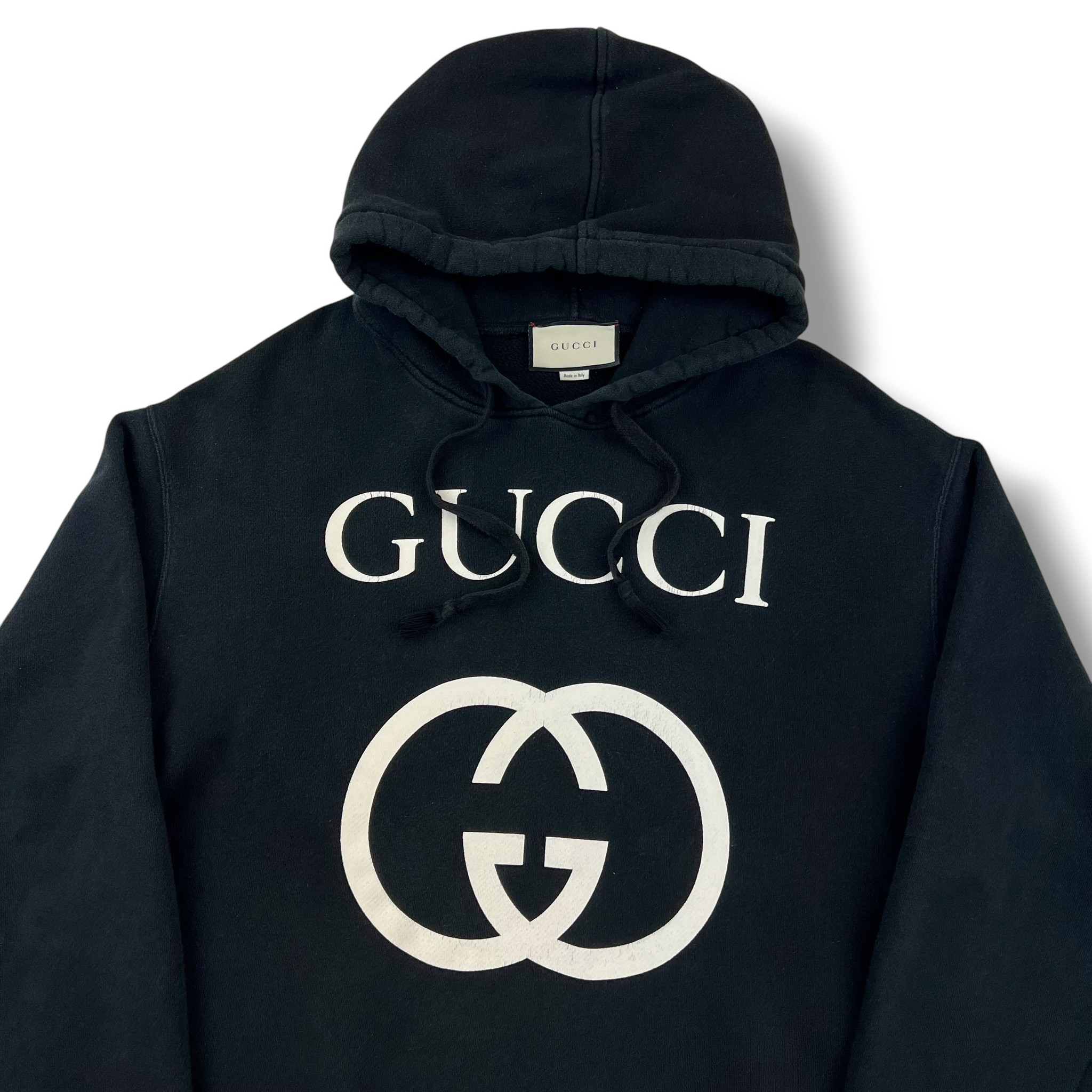 Gucci Interlocking GG Black Hoodie - Oliver's Archive