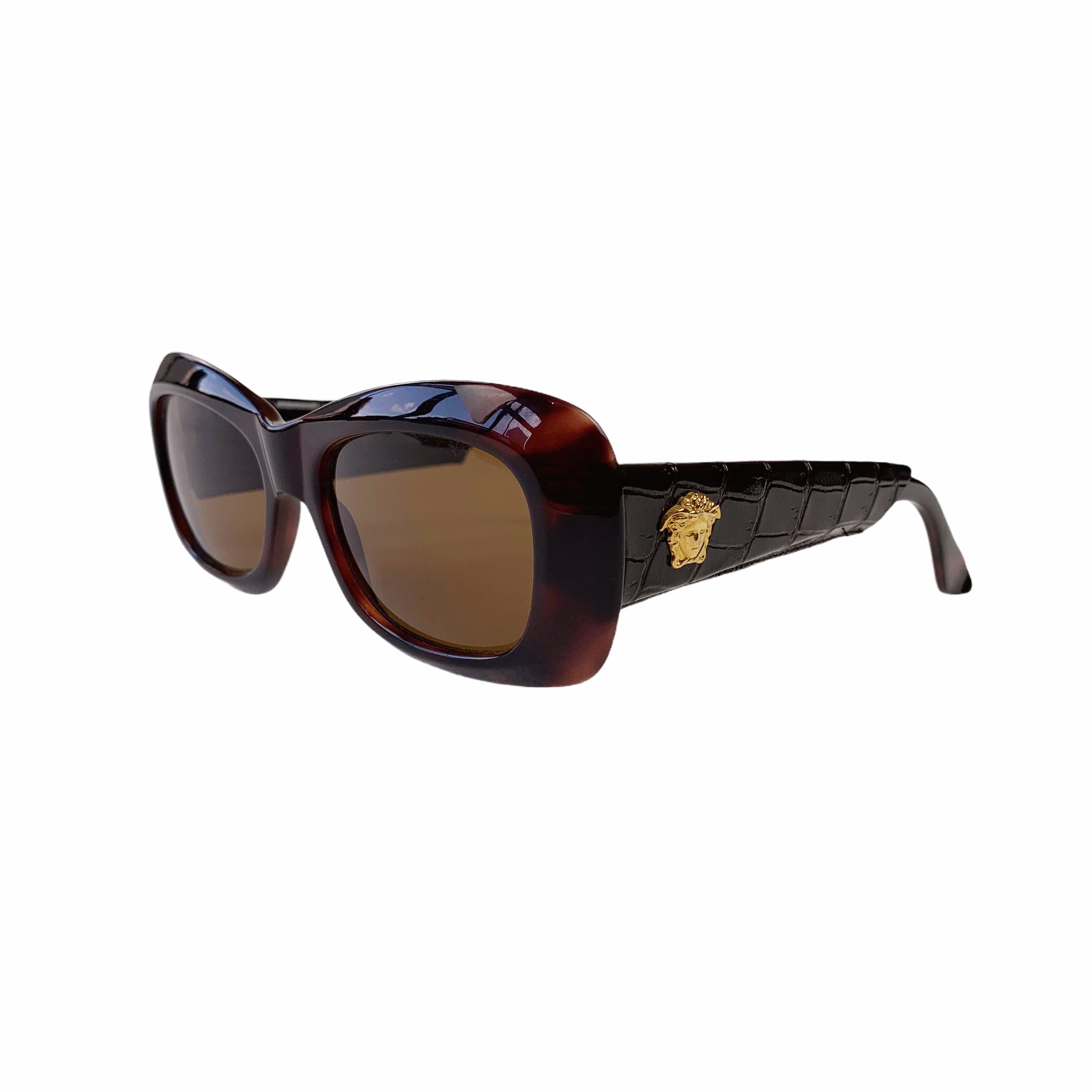 Versace MOD 417/P COL 900 Croc Leather Sunglasses - Oliver's Archive