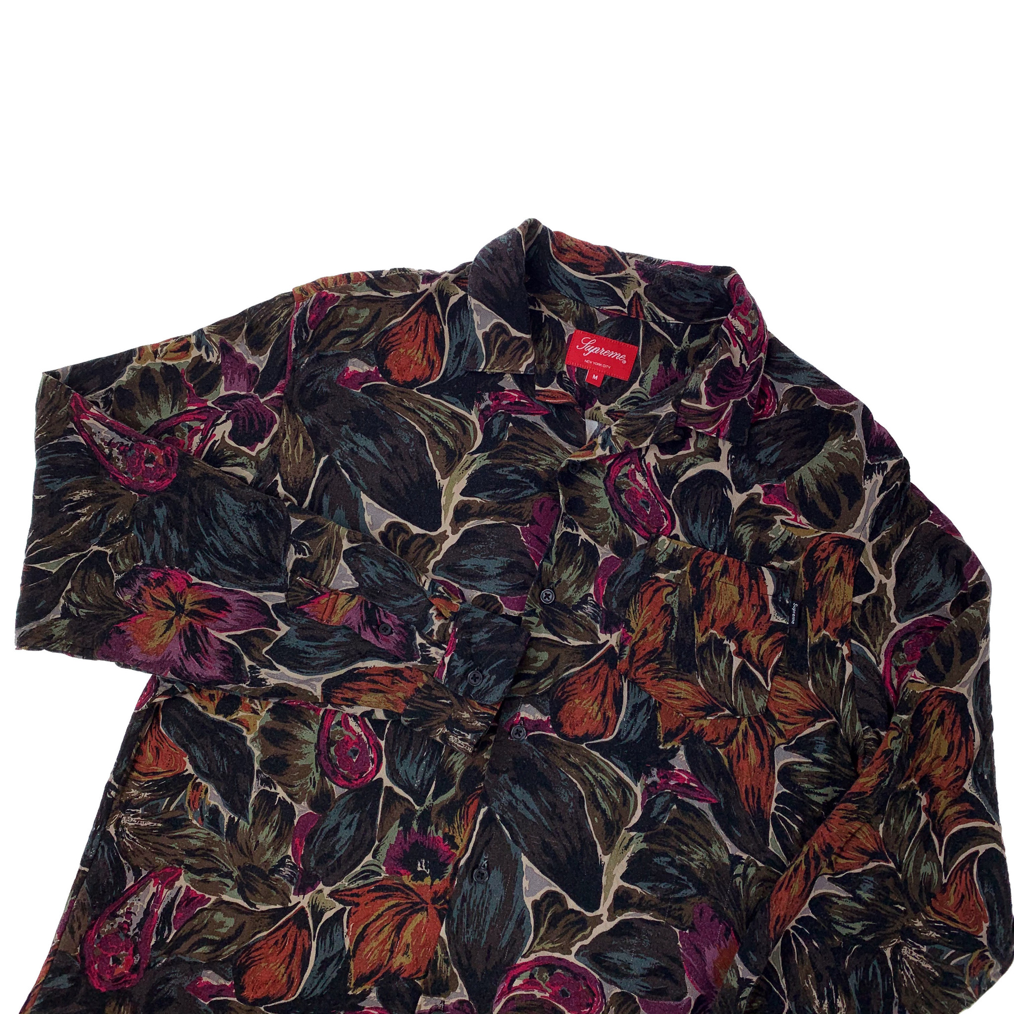 Supreme Floral Rayon S/S Shirt 黒 M