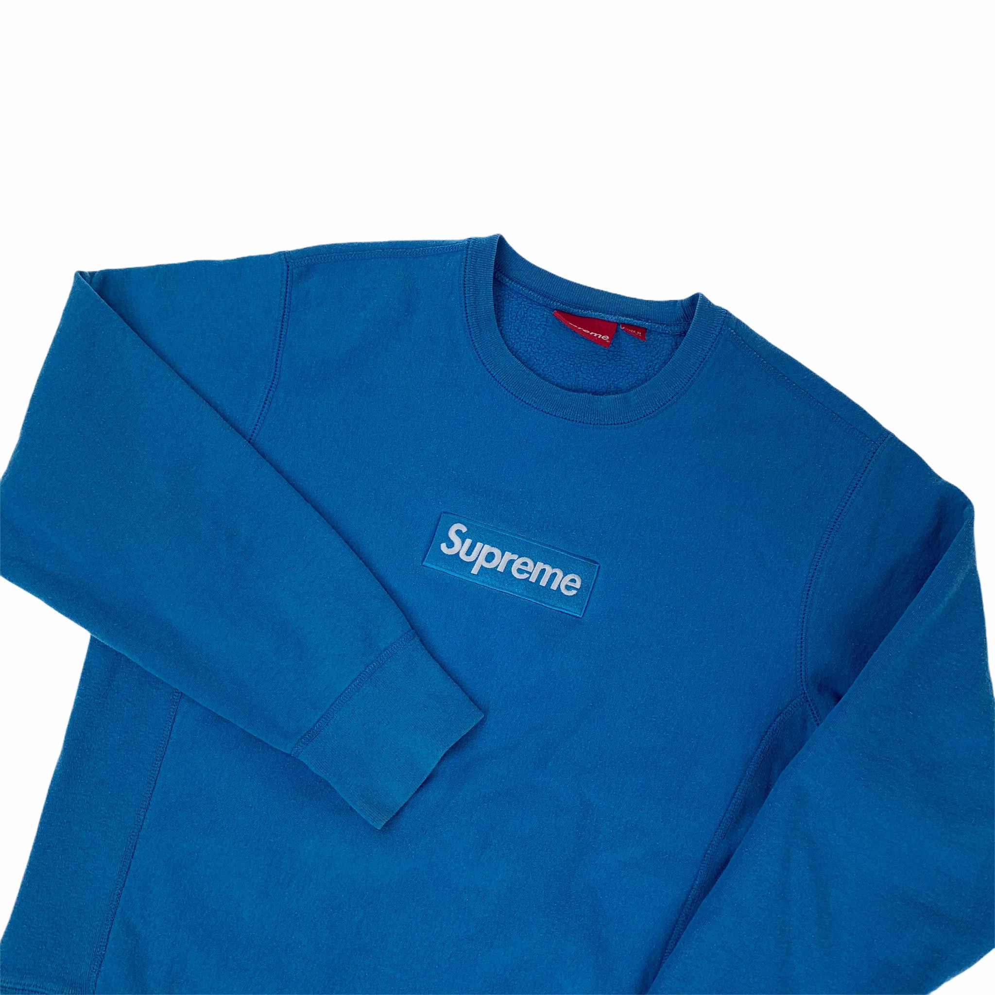 トップスsupreme box logo clewneck Bright Royal