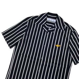 Off-White Black & White Striped Bowling Shirt 