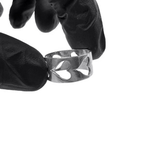 Sterling Silver Heart Cutout Band Ring