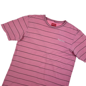 Supreme Pink Striped T Shirt 