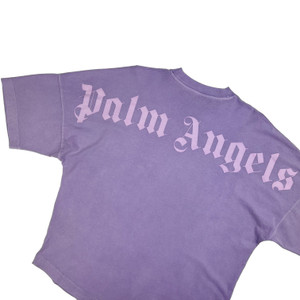 Palm Angels Lilac Garment Dyed T Shirt