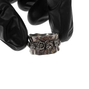 Sterling Silver Floral Band Ring 