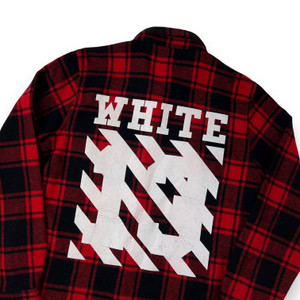 Off-White SS14 Diagonal Lana Wool Plaid Shirt