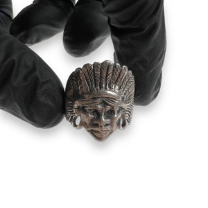 Sterling Silver Chief Head Ring