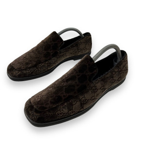 Gucci by Tom Ford Brown Velour Loafers 