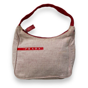 Prada Red Canvas Shoulder bag 