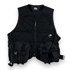 C.P. Company Taylon P Black Utility Vest 