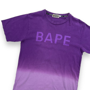 Bape Purple Gradient Spellout T Shirt 