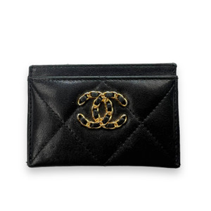 Chanel 19 Black Lambskin Card Holder