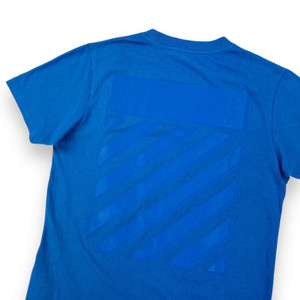 Off-White Rubber Diagonal Blue T Shirt 