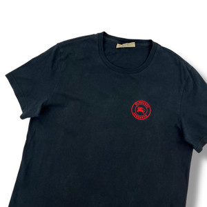 Burberry Embroidered Logo Black T Shirt