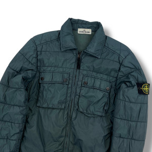 Prada Grey Padded Nylon Overshirt Jacket - Oliver's Archive