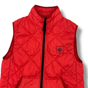 Stone Island Red Garment Dyed Gilet 