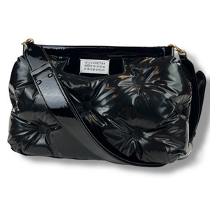 Maison Margiela Shiny Black Glam Slam Shoulder Bag