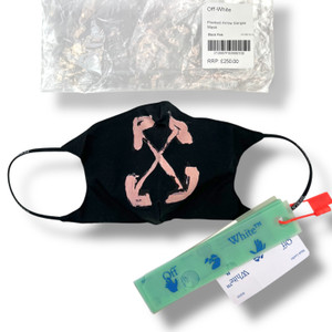 Off-White Painted Arrows Face Mask Black Pink 