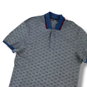 Gucci Monogram Grey Polo Shirt 