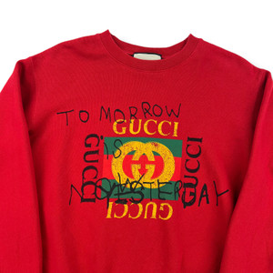 Gucci Coco Capitan Printed Logo Red Sweatshirt 
