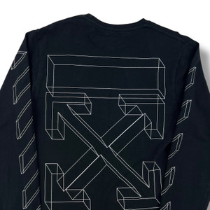 Off-White 3D Arrows Black Long Sleeve T-Shirt