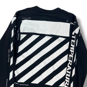 Off-White Temperature Diagonal Long Sleeve T Shirt 