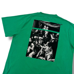 Off-White Caravaggio Back Green T-Shirt 