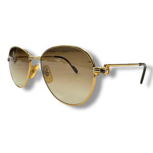 Cartier 'S' Saphir 55-18 Sunglasses - Genuine Sapphire Cabochon Cut 