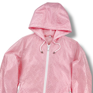 Burberry Women's Pink TB Monogram Windbreaker Jacket 