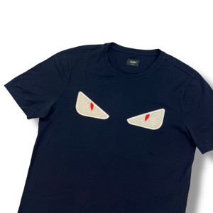 Fendi Bag Bugs Studded Navy T Shirt 