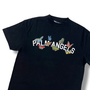 Palm Angels Butterfly Logo Black T Shirt 