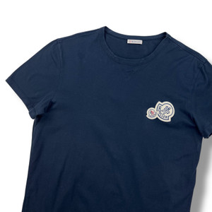 Moncler Navy Triple Logo T Shirt 