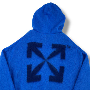 Off-White Blue Mohair Hoodie 