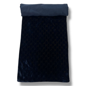 Gucci by Tom Ford Navy Velour Monogram Scarf 