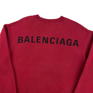 Balenciaga Back Logo Red Sweatshirt 