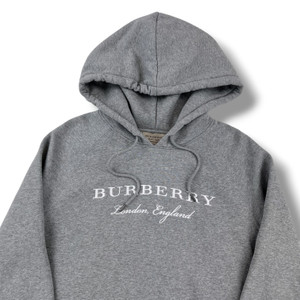 Burberry Grey Krayford Embroidered Hoodie 