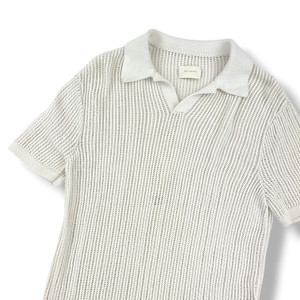 Aime Leon Dior Cream Knit Polo Shirt 