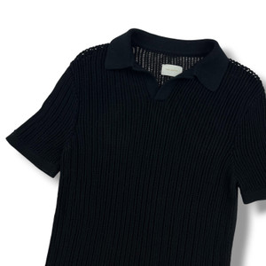 Aime Leon Dior Black Knit Polo Shirt 