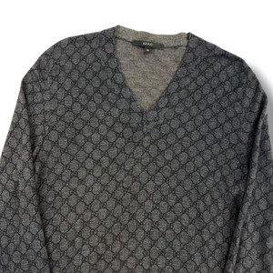 Gucci Monogram V Neck Sweater 