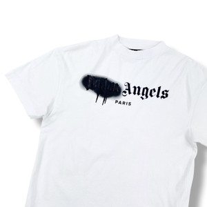 Palm Angels Spray Logo White T Shirt