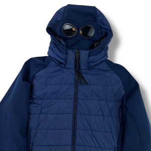 C.P. Company Blue C.P. Shell Padded Goggle Jacket 