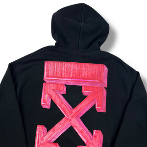 Off-White Pink Marker Arrows Black Hoodie 