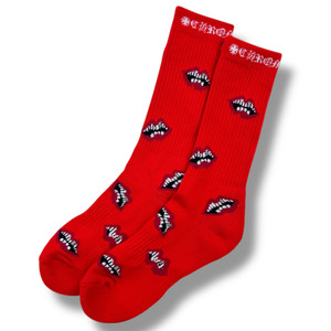 Chrome Hearts x Matty Boy Chomper Socks Red