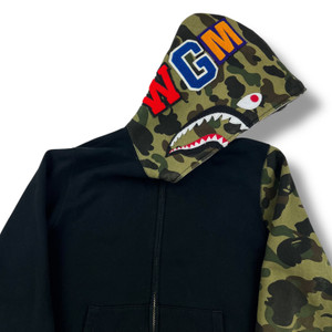 Bape Black 1st Camo Shark Hoodie 