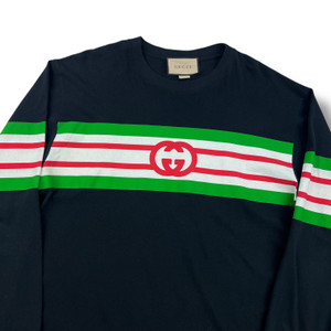 Gucci GG Striped Long Sleeve T Shirt 