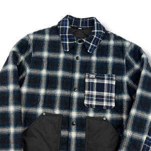 Burberry Hexham Contrast Pocket Check Quilted Overshirt