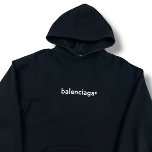 Balenciaga Copyright Logo Black Hoodie 