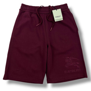 Burberry Burgundy Embroidered Shorts 